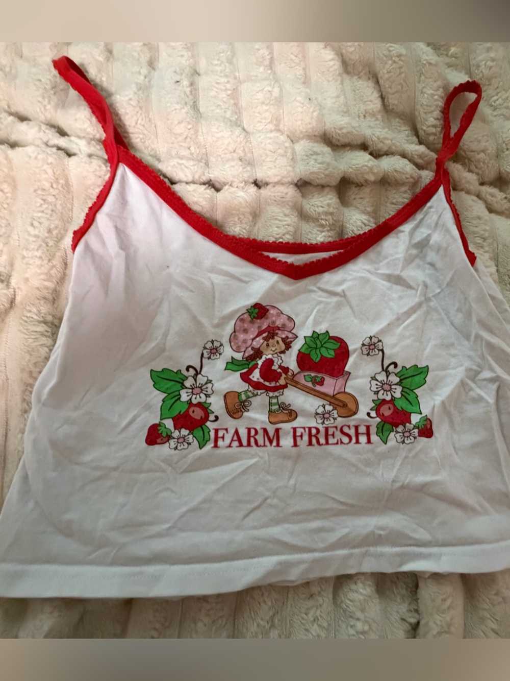 Graphic Crop Cami — Strawberry Shortcake